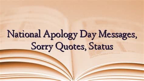 National Apology Day Messages, Sorry Quotes, Status - TechNewzTOP