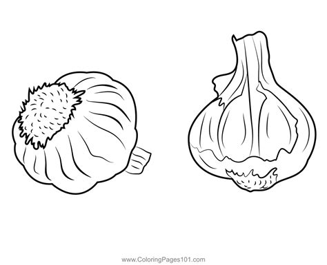 Garlic Coloring Page for Kids - Free Garlic Printable Coloring Pages ...