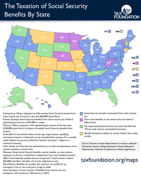 Monday Map: State Income Taxes on Social Security Benefits | Tax Foundation