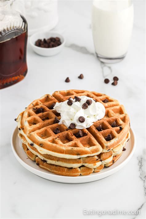 Chocolate Chip Waffles Recipe - Eating on a Dime