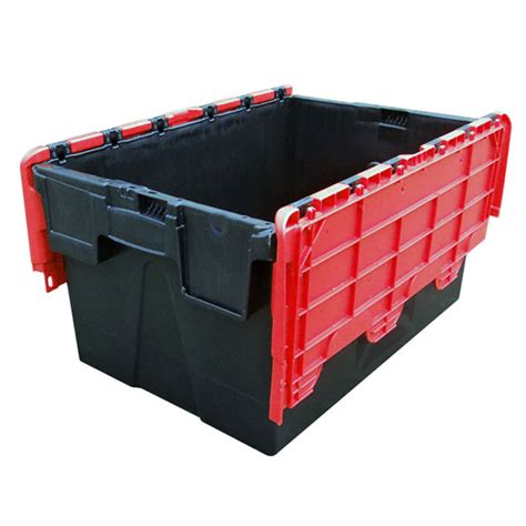 Plastic Storage Removal Crate, 55 litres, Red & Black