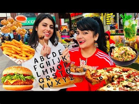 Alphabetical Food Challenge | Food Challenge - YouTube