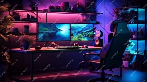 Premium AI Image | PC Desk Setup