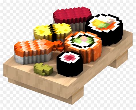 Download #pixel #minecraft #food #sushi #rolls #hdr #3d - 3d Printed 8 ...