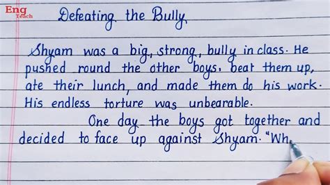 Moral story : Defeating the Bully | story writing | moral Story ...