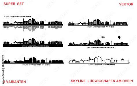 Skyline Ludwigshafen am Rhein Stock-Vektorgrafik | Adobe Stock