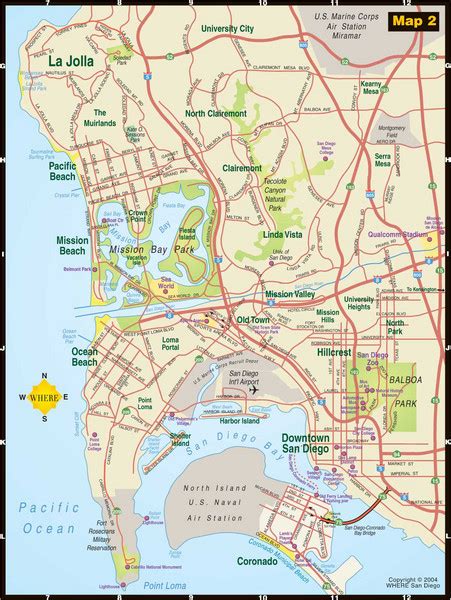 Central San Diego Tourist Map - San Diego • mappery