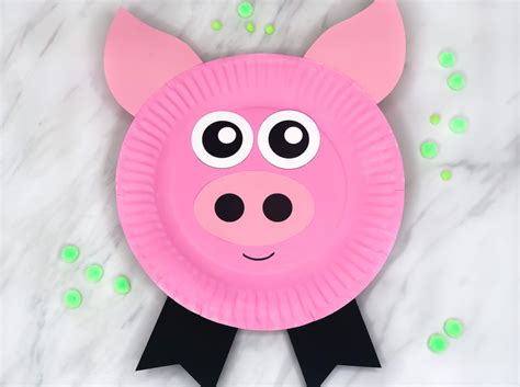 Pig Paper Plate Craft - CRATFRA