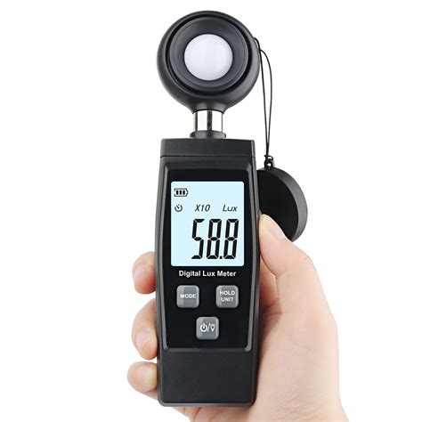 Handheld Lux Meter - Digital Photometer for Ambient Light Intensity Monitoring | Up to 200,000 ...