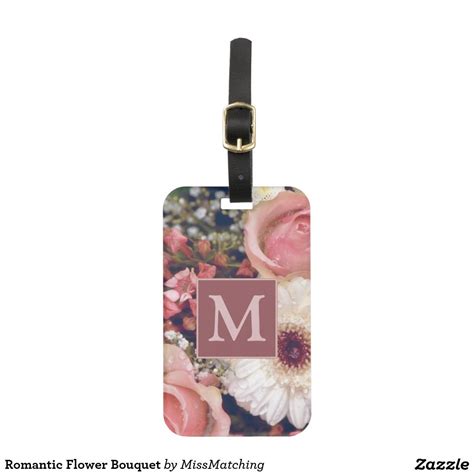 Romantic Flower Bouquet Luggage Tag | Luggage tags, Bag tags, Romantic ...