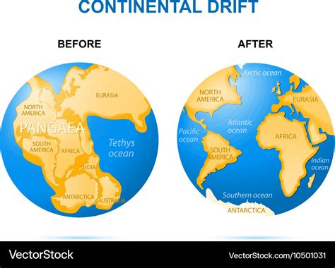 Continental drift Royalty Free Vector Image - VectorStock