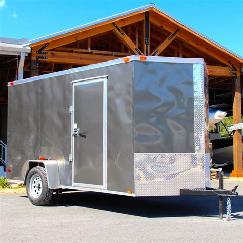 Trailers :: Diamond Cargo 6x12 Single Axle (Charcoal Gray) Enclosed Trailer