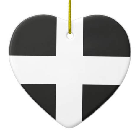 St Piran's Flag Cornwall Kernow Ceramic Ornament | Zazzle | St piran ...