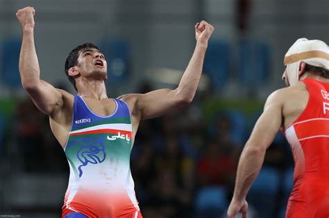 Yazdani Iranian freestyle wrestler wins gold medal in Rio 2016/ Photo ...