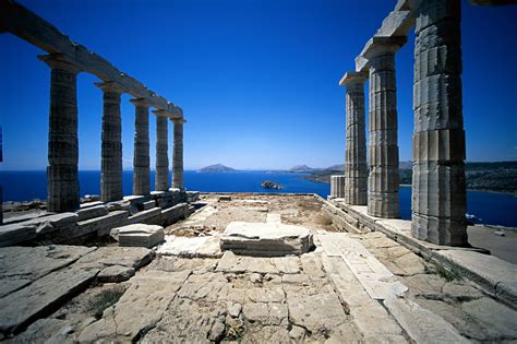 Poseidon Temple in Cape Sounion, Greece HD Wallpaper | Hintergrund ...