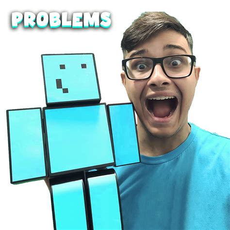 Boneco Problems MINECRAFT ARTICULADO Youtuber - 35cm - Curta Loja - Produtos Licenciados de ...