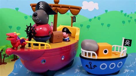 Nueva aventura en el barco pirata del Abuelo Dog 🚢 Pirate Party 🚩 Juguetes de Peppa Pig https ...