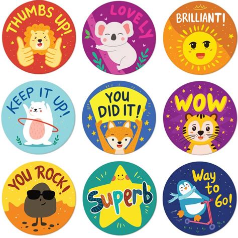 Reward Stickers for Kids by Sweetzer & Orange - 1008 Stickers, 8 ...