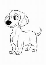 Premium Vector  Dachshund Coloring Page Line Art sketch template