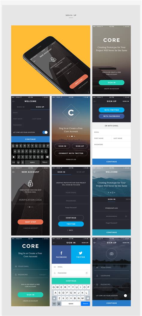 CORE UI Kit on Behance