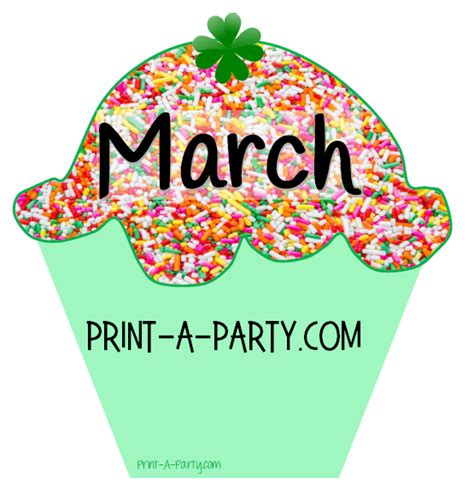 Classroom Birthday Bulletin Board Monthly Cupcakes – PrintAParty