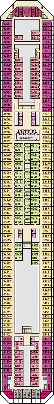 Carnival Glory Deck plan & cabin plan