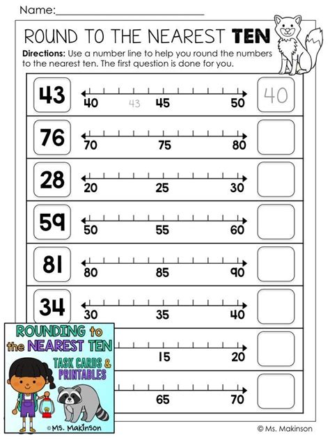 Rounding to the Nearest Ten | Rounding worksheets, Rounding numbers, Teaching rounding