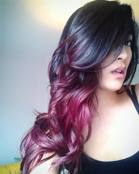 #Fuchsiahair with Ion Color Brilliance in Fuchsia #balayage #fuchsiabalayage #asianhair # ...