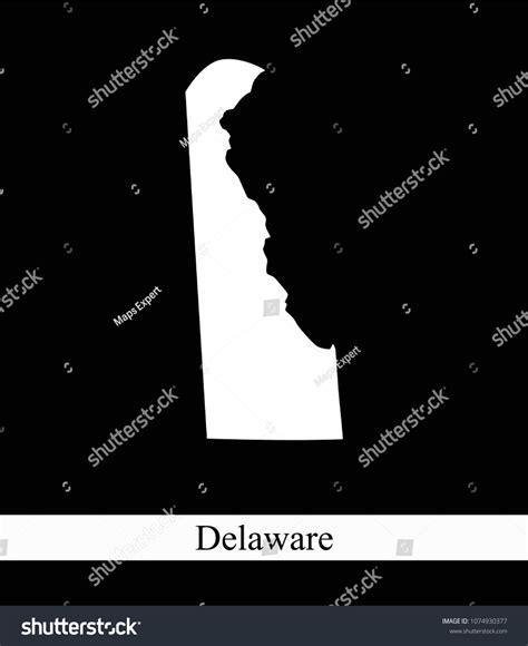 Delaware State Usa Map Vector Outline Stock Vector (Royalty Free) 1074930377 | Shutterstock