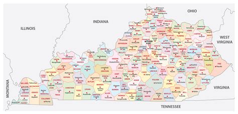 Printable County Map Of Kentucky