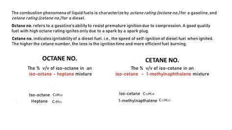 How to Calculate Octane Number and Cetane number - Combustion of Liquid ...