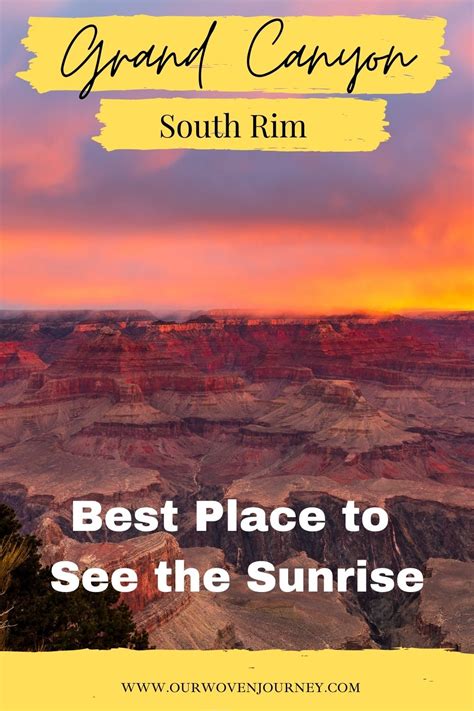 Best Place to See the Grand Canyon Sunrise at South Rim • Our Woven Journey