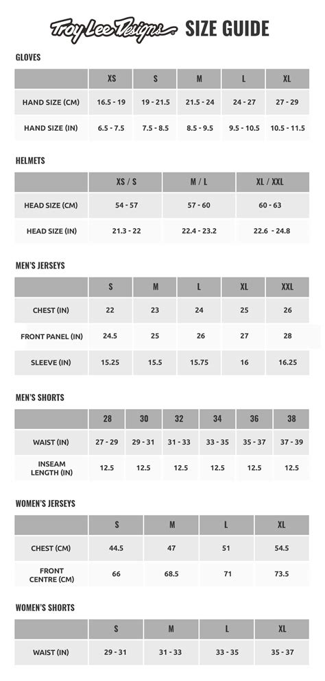 Troy Lee Designs Air Glove Size Chart - Images Gloves and Descriptions Nightuplife.Com