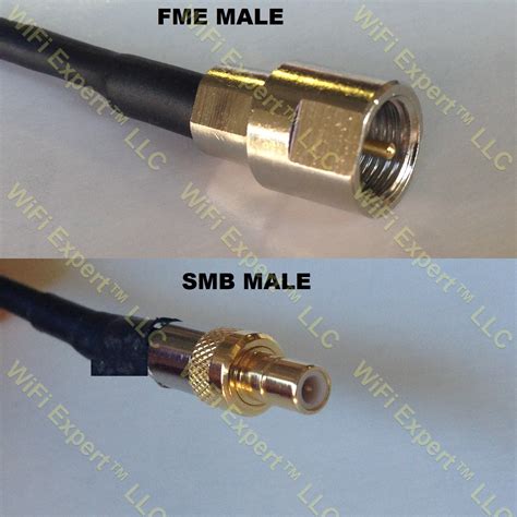 RG142 FME MALE to SMB MALE Coaxial RF Pigtail Cable – RF Coaxial Cables, Adapters, Connectors ...