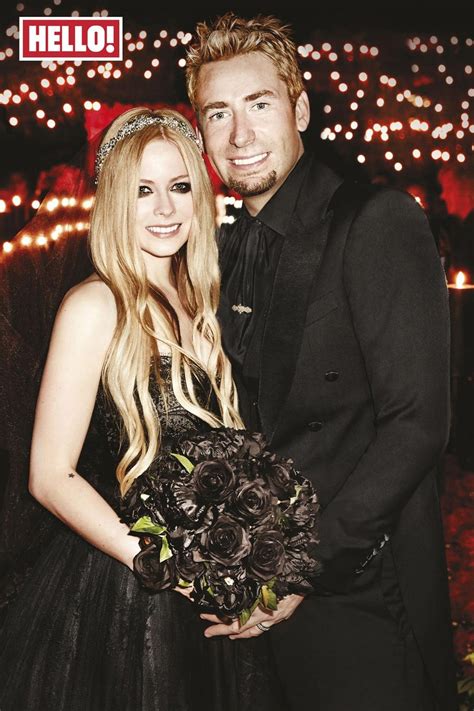 And the bride wore ... black: Avril Lavigne's Goth-style wedding to Chad Kroeger | London ...