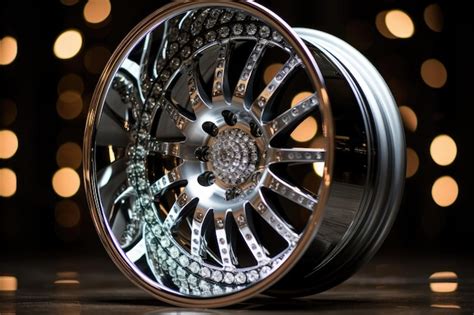 Premium AI Image | chrome car rims