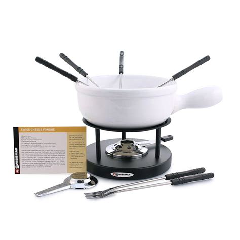 Swissmar Cheese Fondue Set - Porcelain Pot | Fondue set, Cheese fondue ...