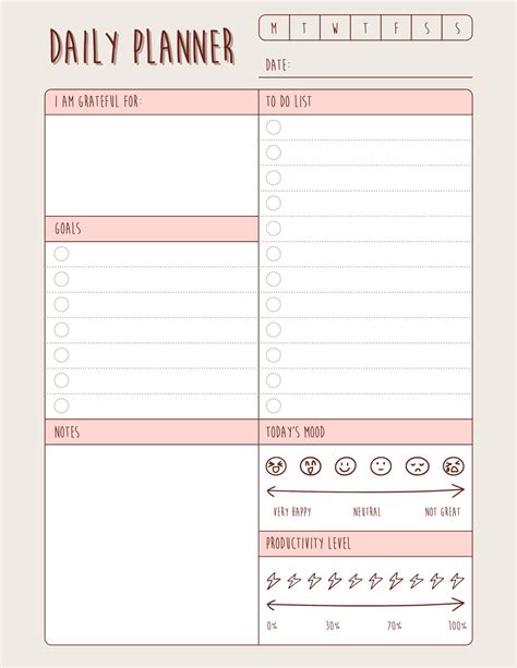 Simple Daily Planner - Etsy