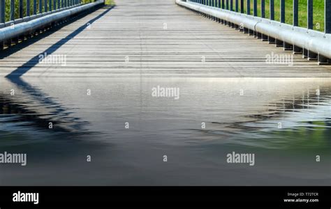 Bridge over a river - National Park on the Elbe Stock Photo - Alamy