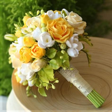 Yellow Rose Bridal Bouquet - Handmade With Love | Oriflowers