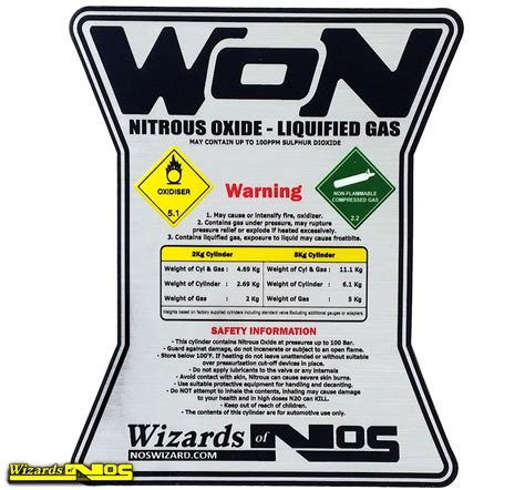 Wizards of NOS Nitrous Bottle Sticker