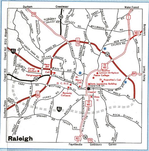 Raleigh Highway Map