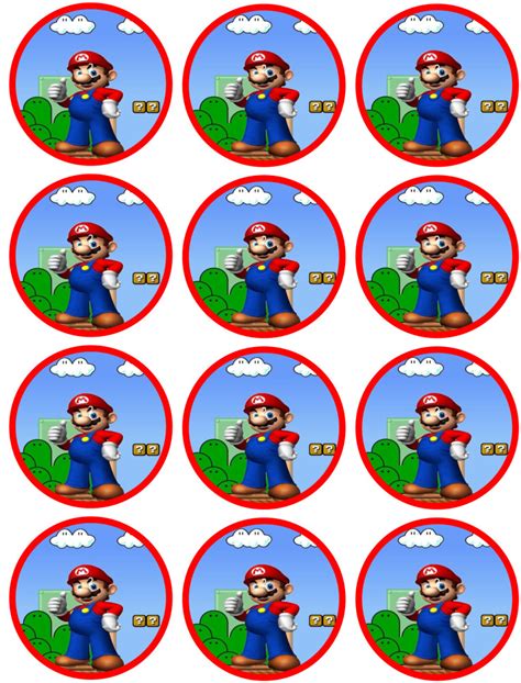 Super Mario Cupcake Toppers – Shore Cake Supply