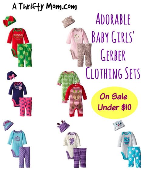 Adorable Baby Girls' Gerber Clothing Sets On Sale All Under $10!!! #BabyGirl #BabyGifts - A ...