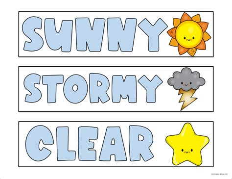 Weather Bulletin Board Set Chart Labels | Made By Teachers