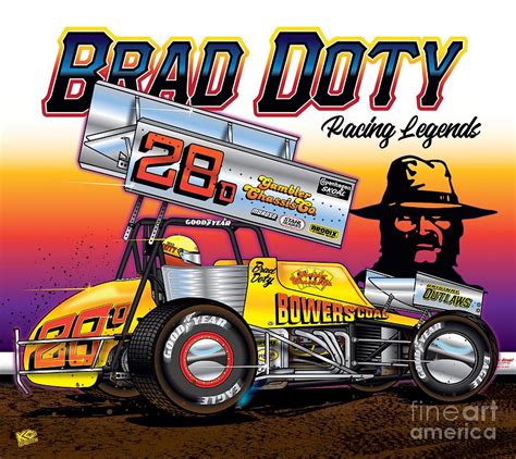 Brad Doty 28 Sprint Car Digital Art by Kevin Conger - Pixels