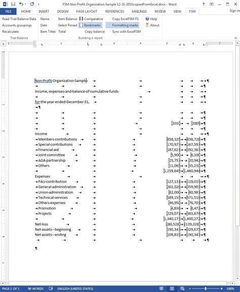 Microsoft word formatting symbols list - kotibj