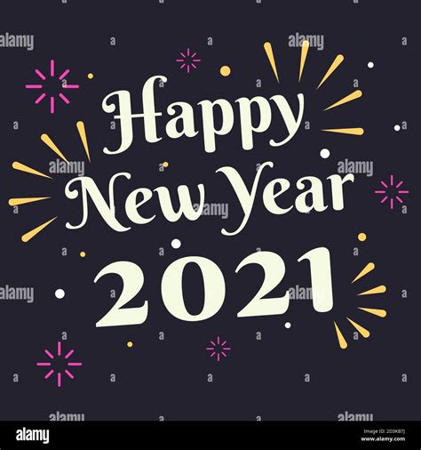 Happy new year 2021 with fireworks Stock Vector Image & Art - Alamy