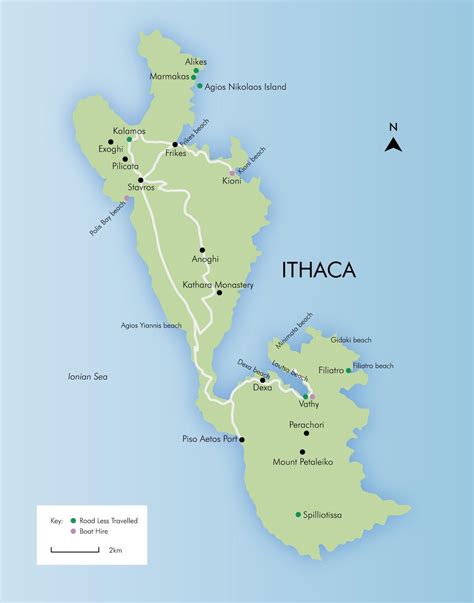 Where Is Ithaca Greece Map