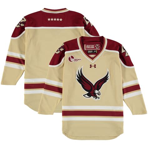 Boston College Eagles Under Armour Youth Replica Performance Hockey Jersey - Gold